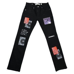 Evolution In Design Jeans Men's Size 28x29 Patchwork Design
